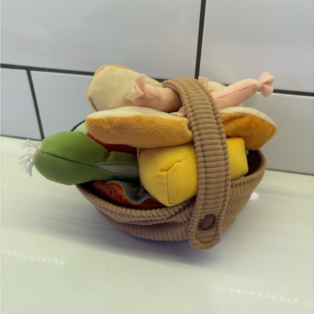 IKEA | Plush Toy Basket with Assorted Food